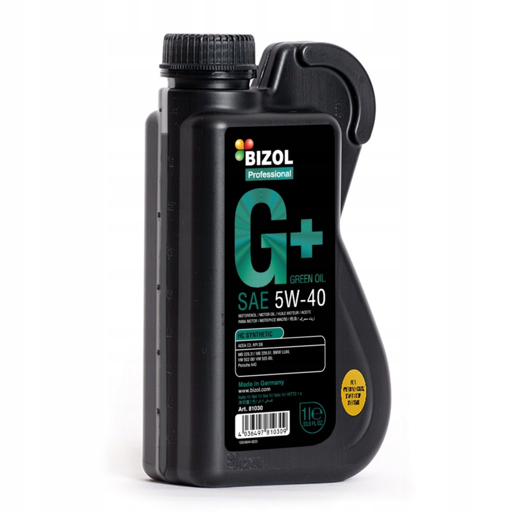 BIZOL GREEN OIL G+ 1L 5W-40 81030 C3 LL04