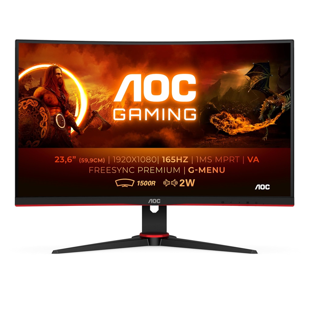 AOC GAMING C24G2AE - 24-CALOWY MONITOR FHD ZAKRZYW