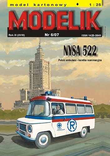 MODELIK 0706 - 1:25 Nysa 522 Ambulans