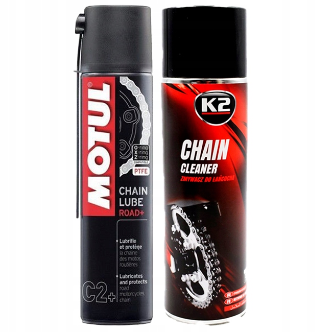 SMAR DO ŁAŃCUCHA (BIAŁY) MOTUL C2+ 400ML Zmywacz do łańcucha K2 500 ml