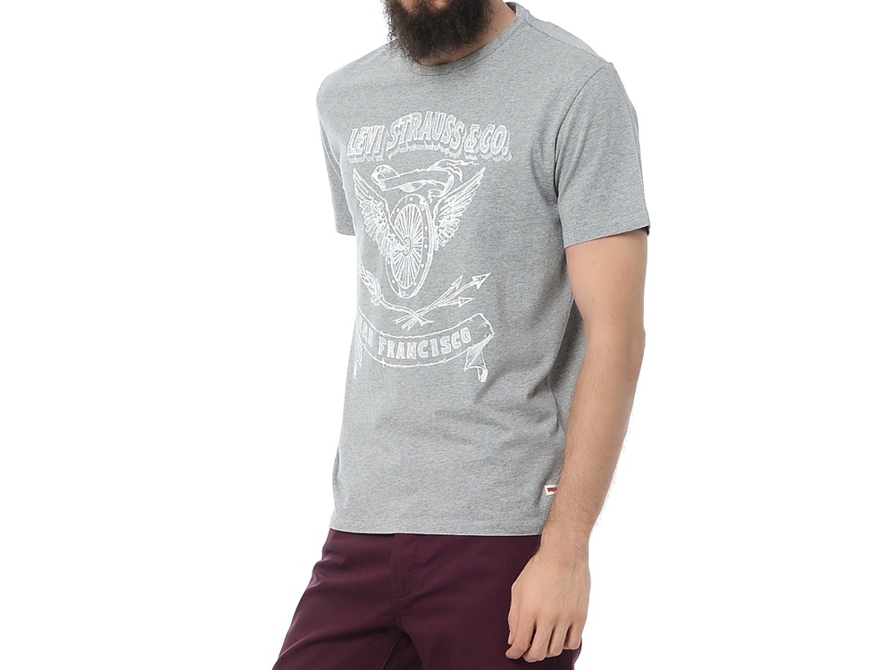 Męski Szary T-shirt Sportowy LEVI'S 65347-0282 M