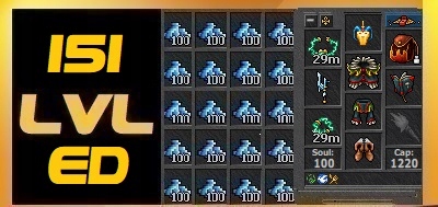 TIBIA 151 LVL ED DRUID NEVIA +1KK GOLD + FULL EQ