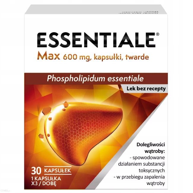 Essentiale Max 600mg lek na wątrobę fosfolipidy 30
