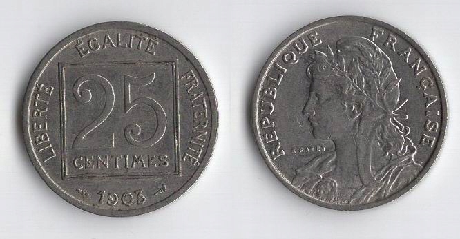 FRANCJA 1903 25 CENTIMES