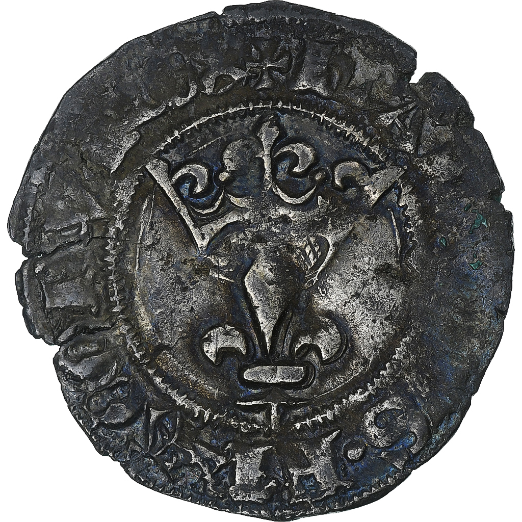 Francja, Charles VI, Niquet, 1421-1422, Arras, VF(