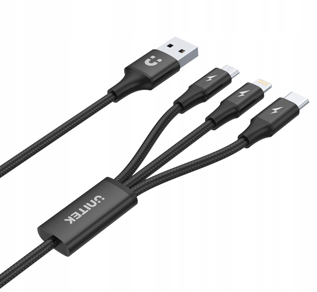 Купить Кабель Unitek USB-C Lightning Micro USB 3-в-1: отзывы, фото, характеристики в интерне-магазине Aredi.ru