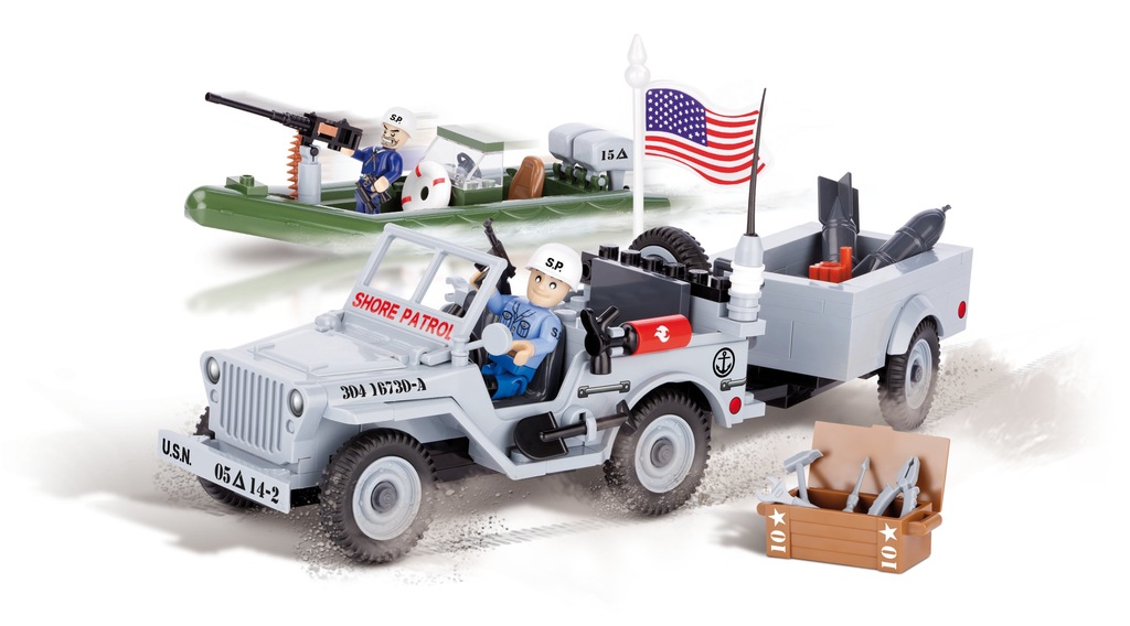COBI SMALL ARMY 24193 JEEP WILLYS MB NAVY 180 EL