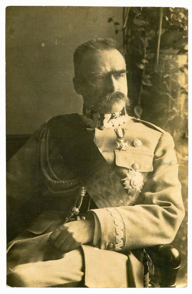 II RP zdjęcie Marszałka Piłsudskiego mundur galowy