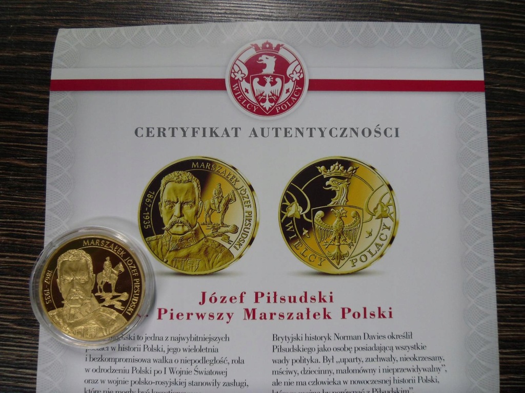 MONETA WIELCY POLACY JÓZEF PIŁSUDSKI ! ! ! LOMBARD