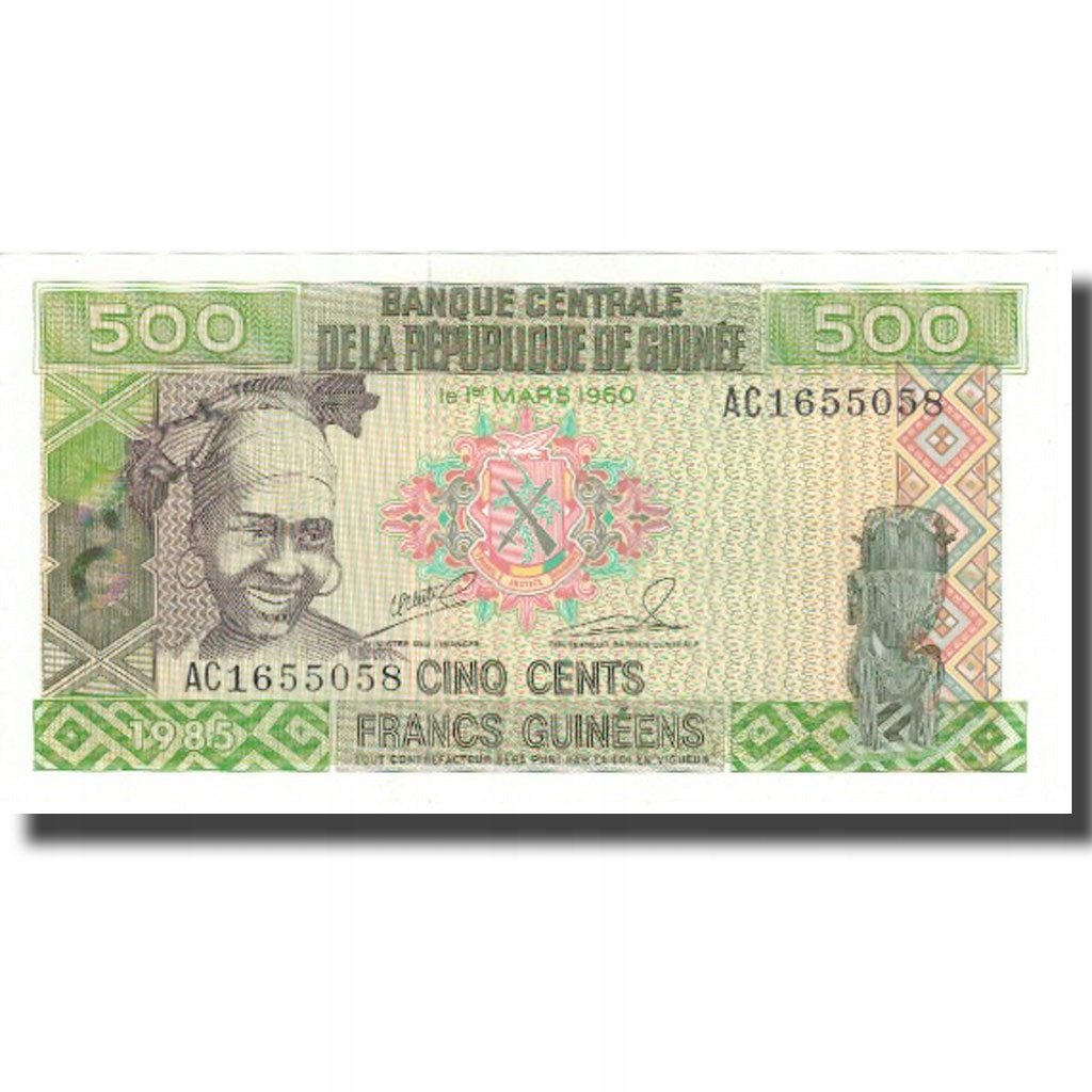 Banknot, Gwinea, 500 Francs, 1960, 1960-03-01, KM:
