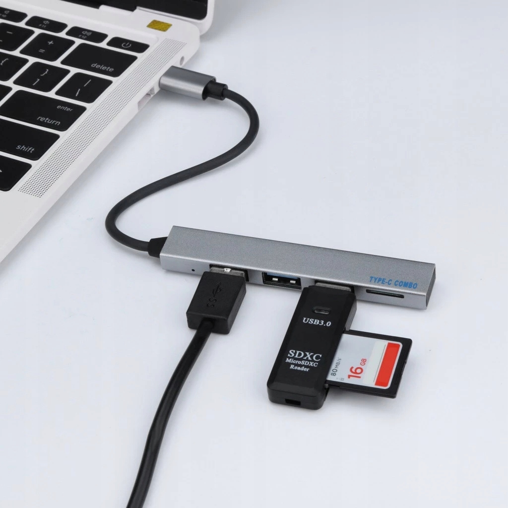 Купить Адаптер 4в1 HUB USB-C 3.1 4xUSB + MAM CARD REDER: отзывы, фото, характеристики в интерне-магазине Aredi.ru