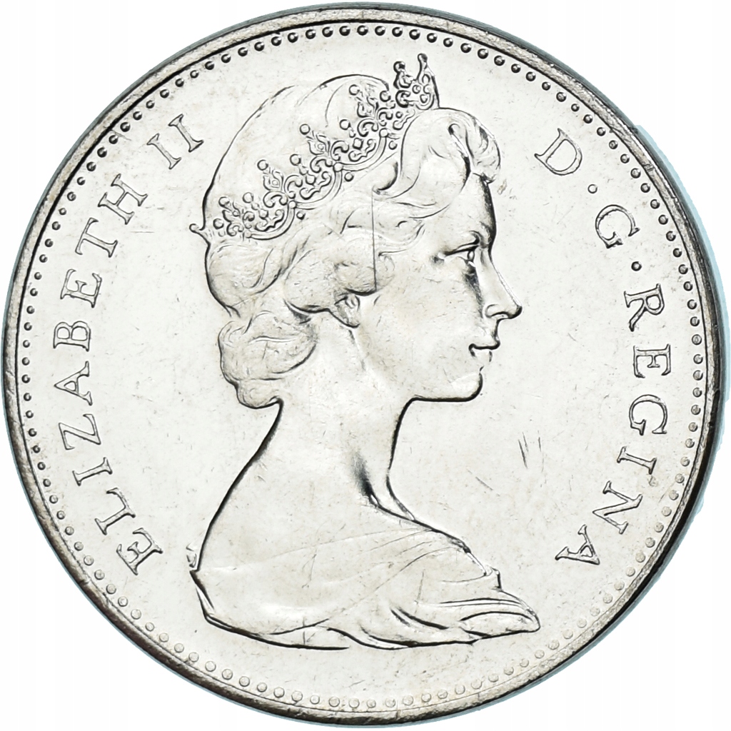 Moneta, Canada, Elizabeth II, 5 Cents, 1867-1967,