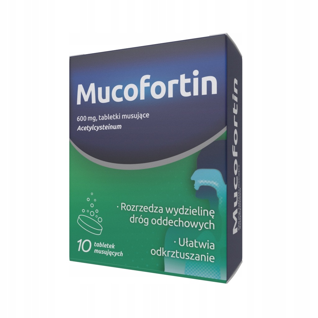 MUCOFORTIN 0,6 g 10 tabletek musujących