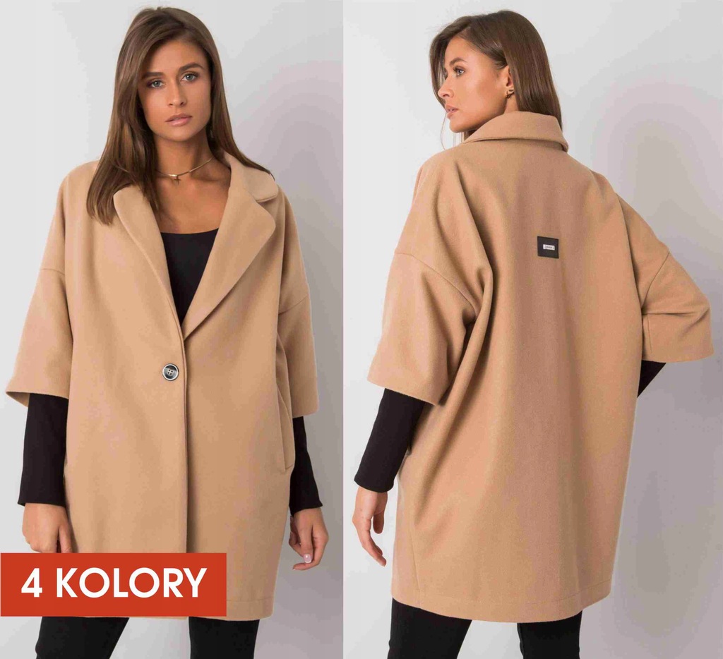 Płaszcz wiosenny damski OVERSIZE Plus Size (42-46)