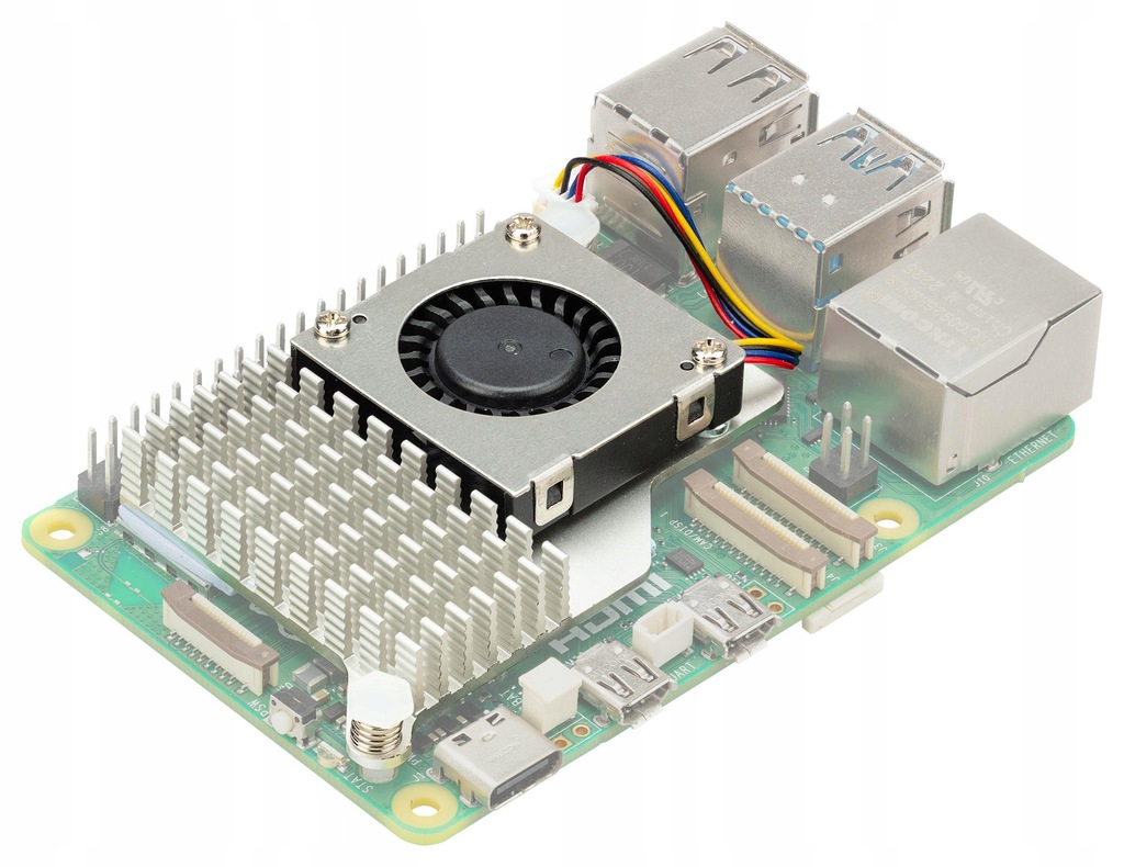 Aktywne chłodzenie - radiator + wentylator do Raspberry Pi 5 / P19