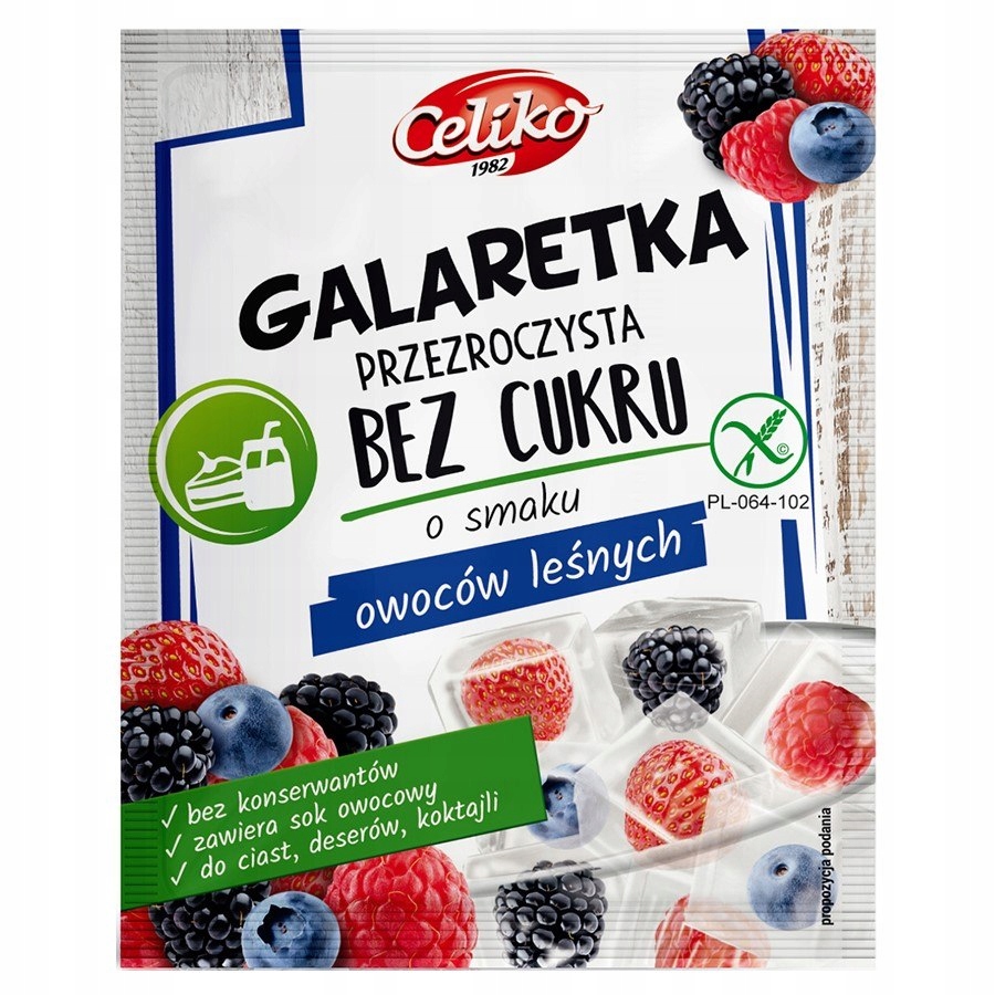 Galaretka bez cukru owoce leśne (przeźroczysta) Ce