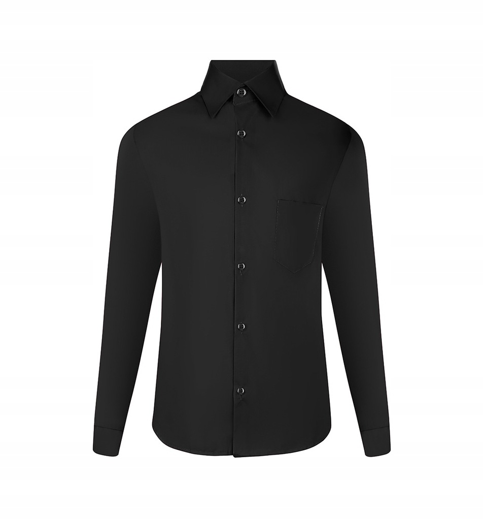 TuSzyte | Koszula gładka czarna, bawełna R.128