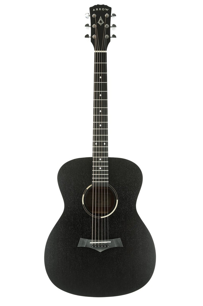 Arrow Raw Series Black Gitara akustyczna Czarna Dreadnought