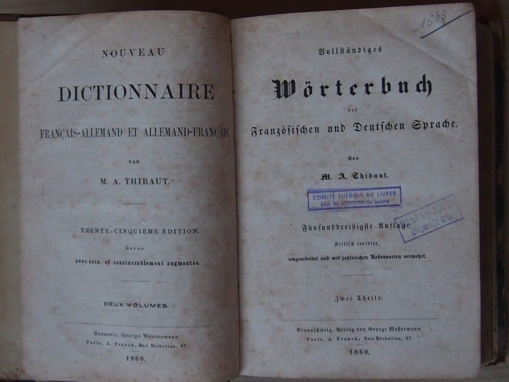 M.A. Thibaut, Dictionnaire - Stalag XXB Malbork