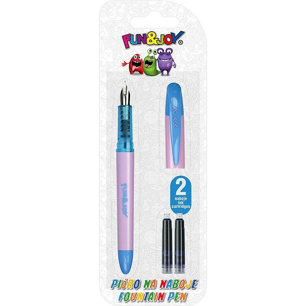 PIÓRO WIECZNE RÓŻOWE + 2 NABOJE NIEBIESKIE