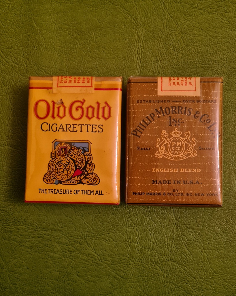 Papierosy kolekcjonerskie Old Gold/Philip Morris