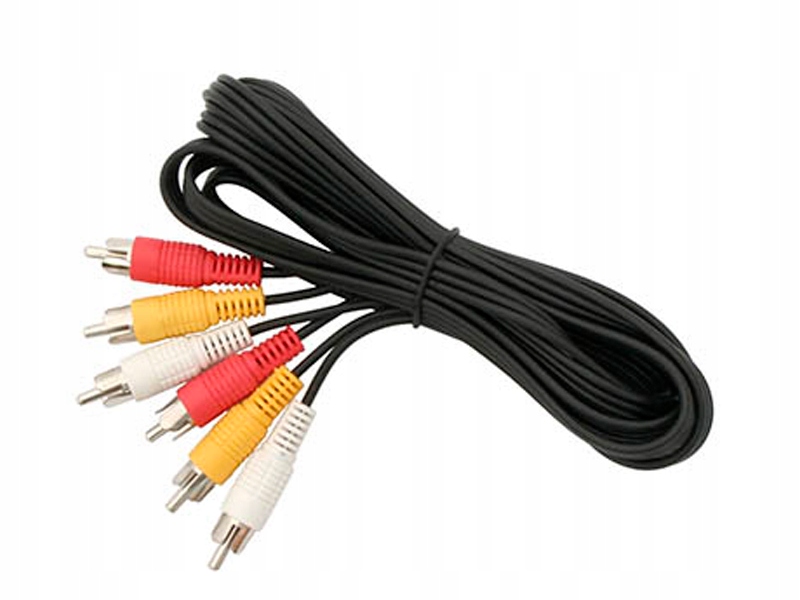 KABEL PRZEWÓD AUDIO VIDEO 3x RCA CINCH 1,8 M