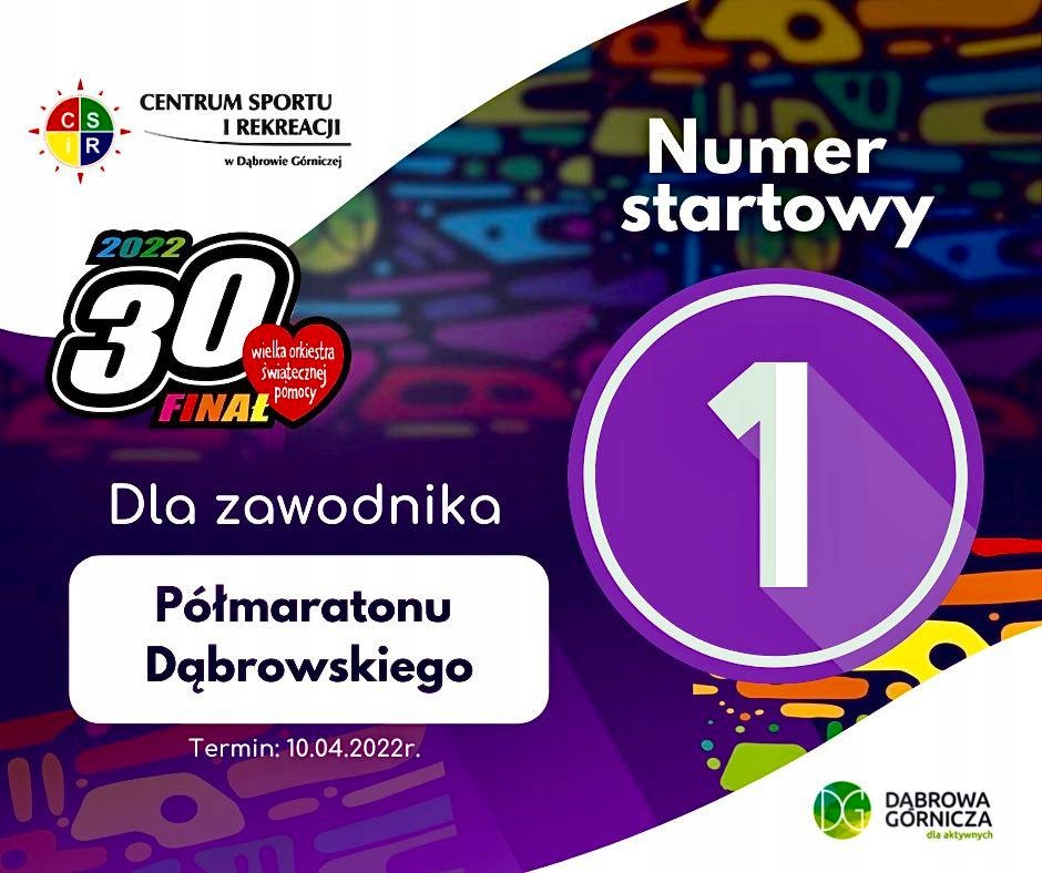 Numer 1 dla zawodnika Półmaratonu Dąbrowskiego