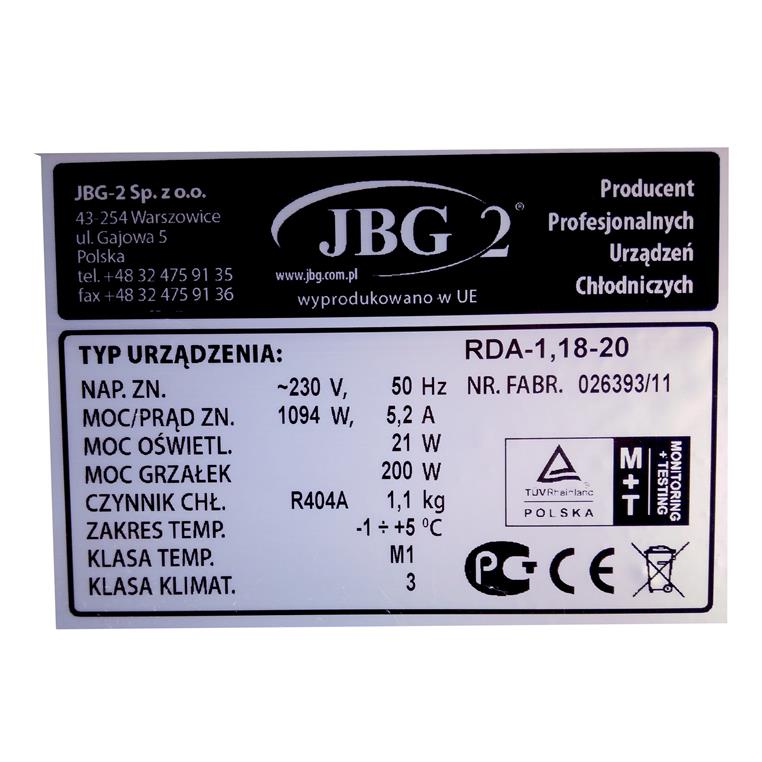 Купить Витрина холодильная JBG2, год выпуска 2011, ширина 126 см, полка: отзывы, фото, характеристики в интерне-магазине Aredi.ru