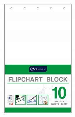 Blok flipchart 10 kartek gładki Interdruk