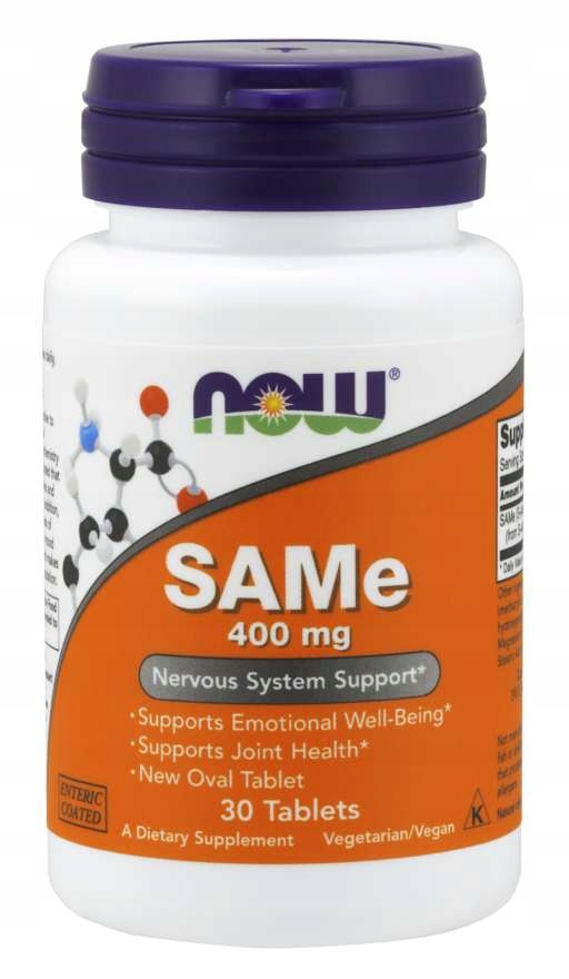 NOW FOODS SAMe - S-Adenozylo L-Metionina 400 mg (30 tabl.)