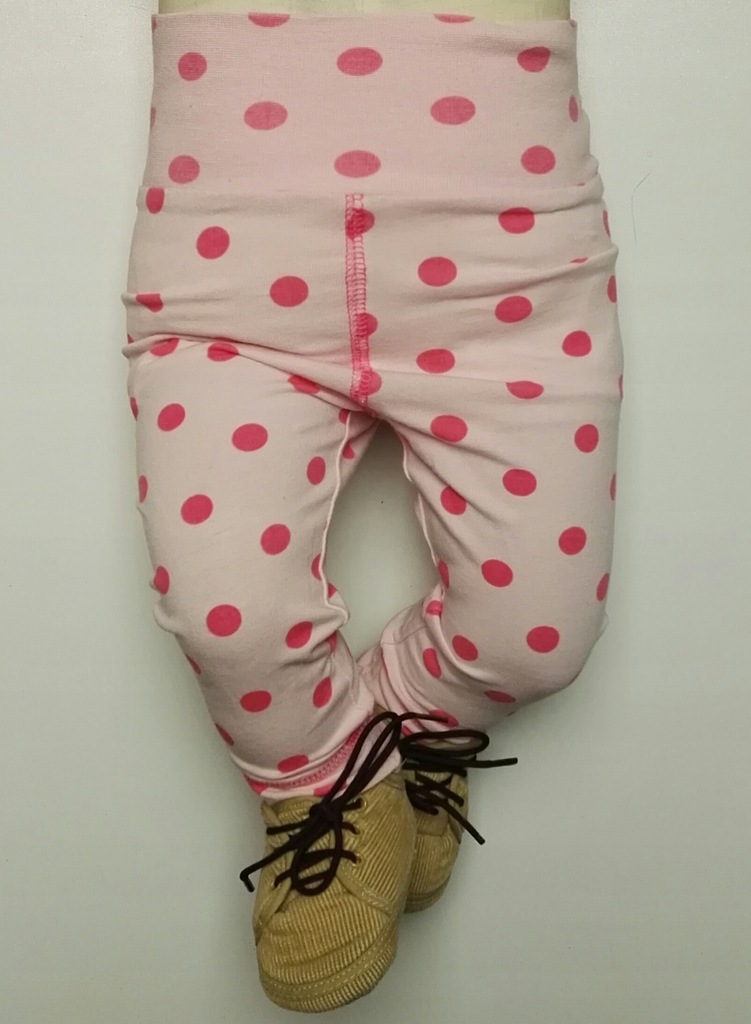 H&M_dżersejowe spodnie dziewczęce_4-6m-cy 68cm