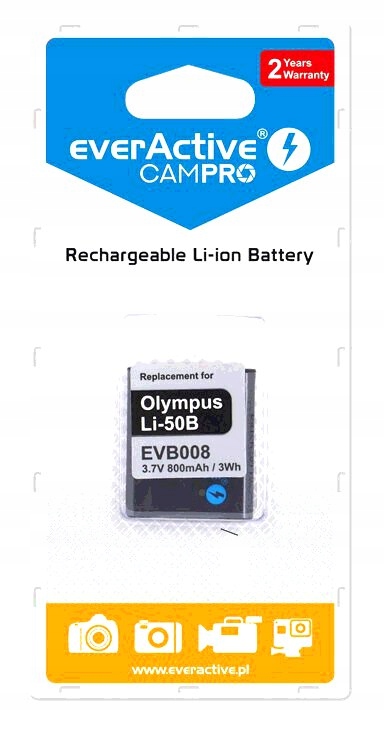 CamPro do Olympus LI-50B bateria Li-io 800mAh 3,7V