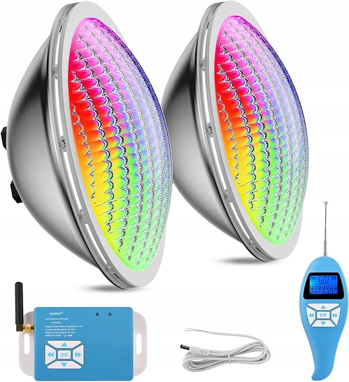 LyLmLe Oświetlenie basenowe LED PAR56 ze stali nierdzewnej 30 W