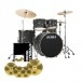 Tama Imperialstar 22'' Drum Kit w/Meinl talerze perkusyjne, Blacked Out Bla