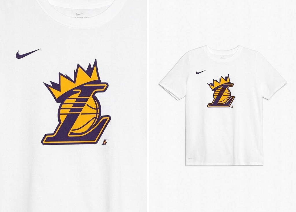 G014B28 Nike BIAŁY T-SHIRT NBA LA LAKERS 158/170