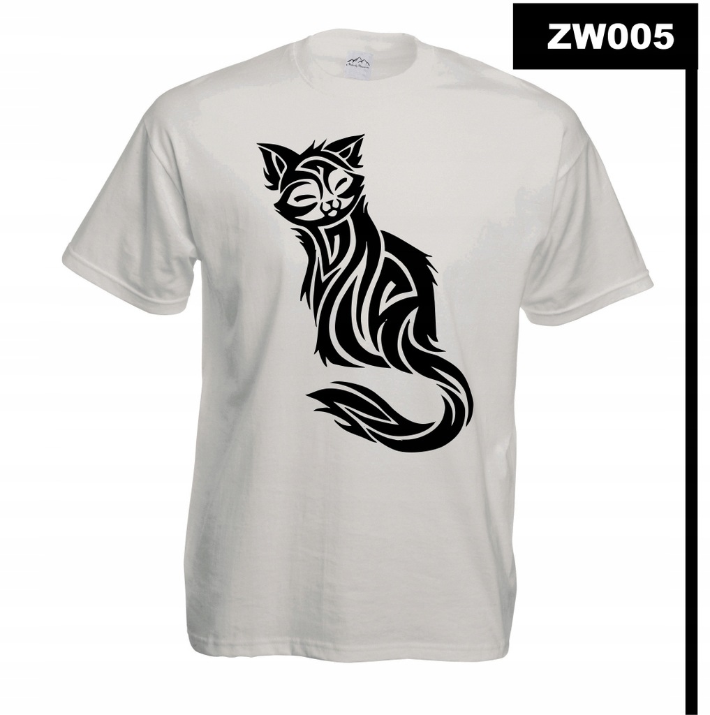 Koszulka z nadrukiem MÓJ KOT KOCIAK CAT ZW005M BXX
