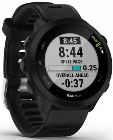 Czarny Zegarek sportowy GARMIN Forerunner 55 GPS Odnowiony przez producenta