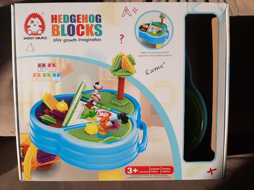 Hedgehog Blocks Klocki Szczotkowe + Stolik
