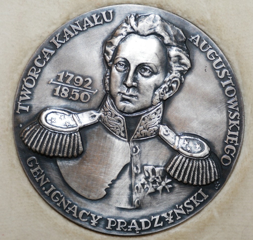 Medal Ignacy Prądzyński twórca Kanału Augustowskiego 1989