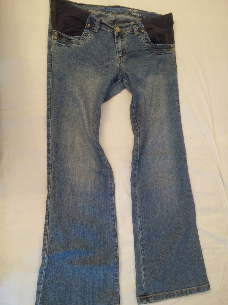 Spodnie ciążowe 12 / 40 jeans angielskie niebieski