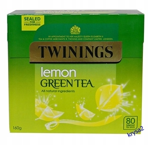Angielska Herbata TWININGS LEMON GREEN TEA 80tor.