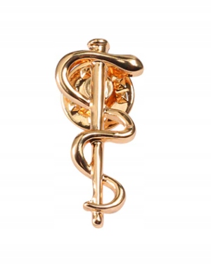 brooch pin snake eskulap pharmacy