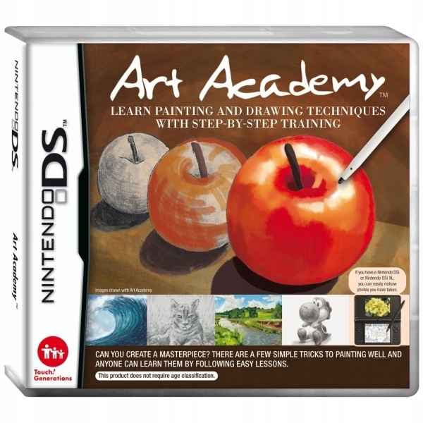 ART ACADEMY NAUKA RYSOWANIA SUPER GRA NINTENDO DS