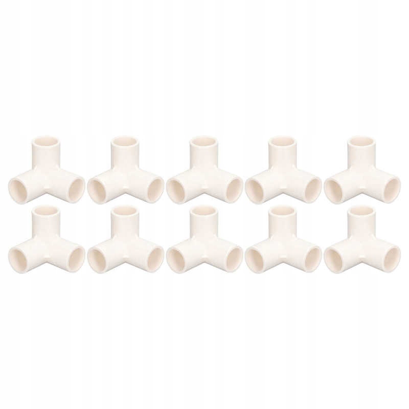 3 Way Pipe Fittings High Gloss Finish PVC Corner C