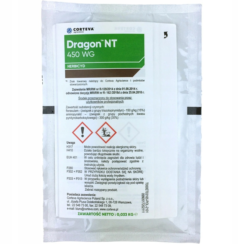DRAGON NT 450 WG CORTEVA OPRYSK NA CHWASTY