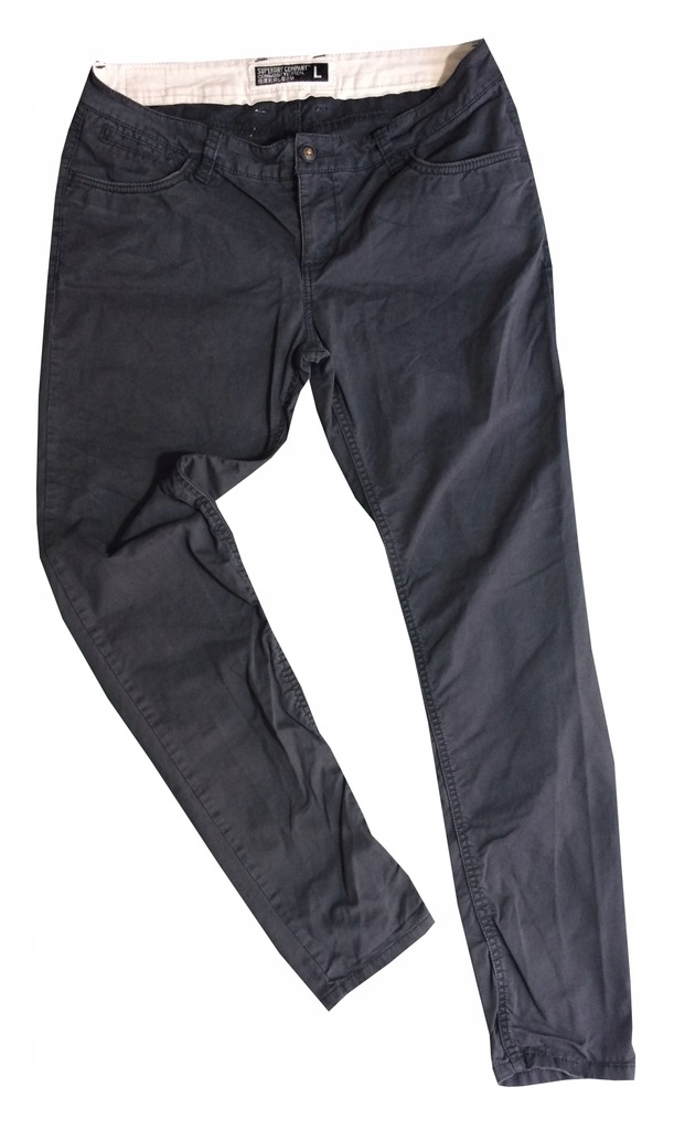 Spodnie męskie rurki szare SUPERDRY L