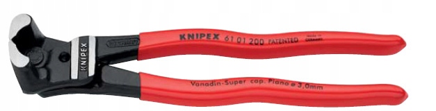 KNIPEX Szczypce tnące czołowe 200mm 61 01 200