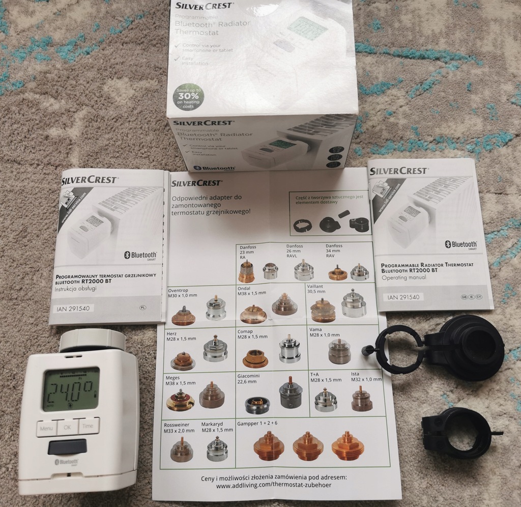SILVERCREST termostat grzejnikowy Bluetooth 11584586026 oficjalne