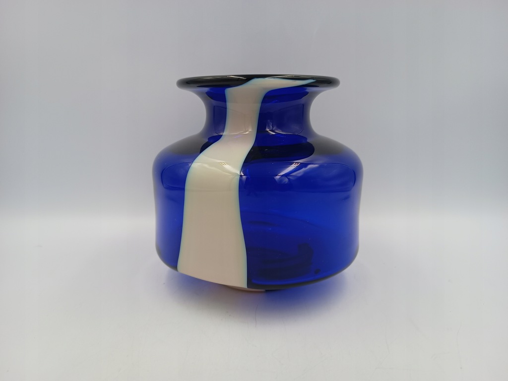 KOBALTOWY WAZON CYNTIA HORBOWY SZKŁO Z PRL