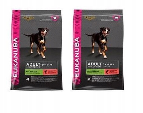 EUKANUBA ADULT SALMON RICE ALL BREEDS 12KG x2/24KG